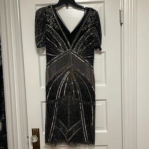 Adrianna Papell beaded dress. Excellent condition Sz 8